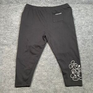 Disney Mickey Mouse Genuine Mousewear Black Sweatpants Mens 2X Joggers Graphic